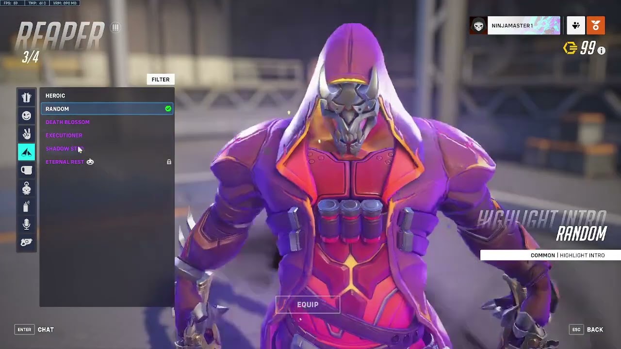 Buying the golden guns of Reaper.