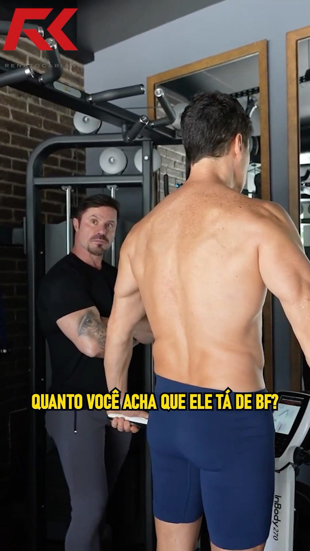 AVALIAÇÃO FÍSICA DO RODRIGO FARO! #renatocariani #rodrigofaro #avaliaçao #fisico #dieta #academia