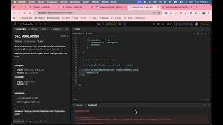 Leetcode 283- Move zeroes.  PATTERN: Two Pointers- Read/write - Javascript -ENGLISH