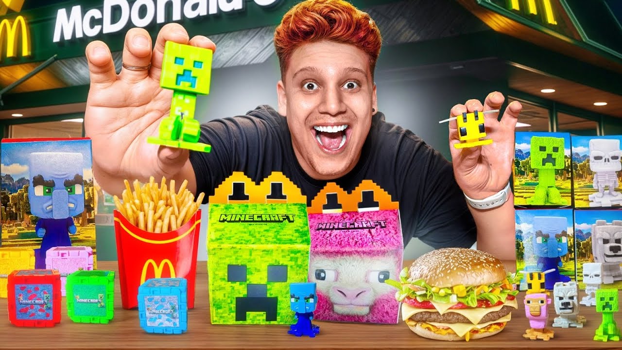 ULTRA RARO! SURPRESAS DO MINECRAFT NO Mc Donald’s ( Mc Lanche Feliz )