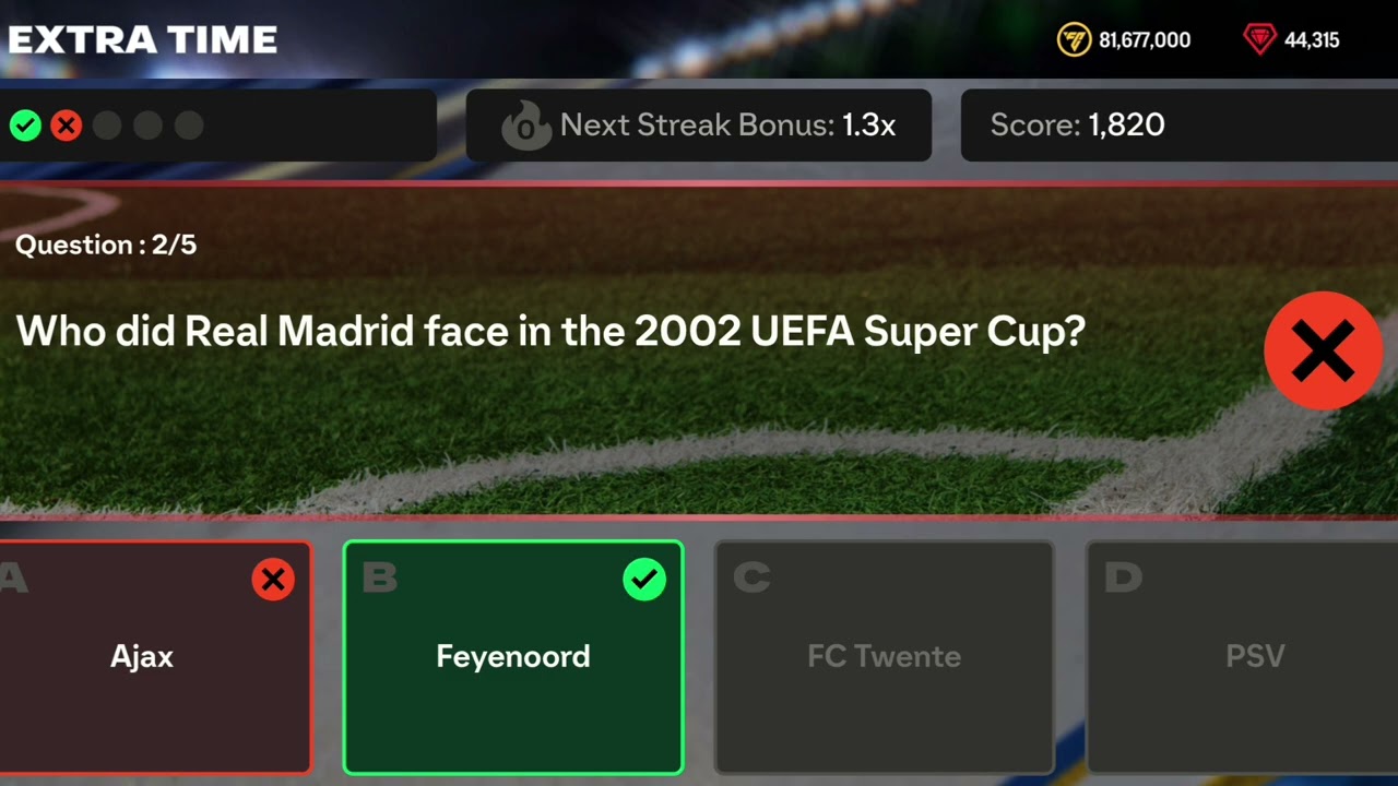 FC Mobile 26 Trivia Time Glorious Eras Real Madrid 