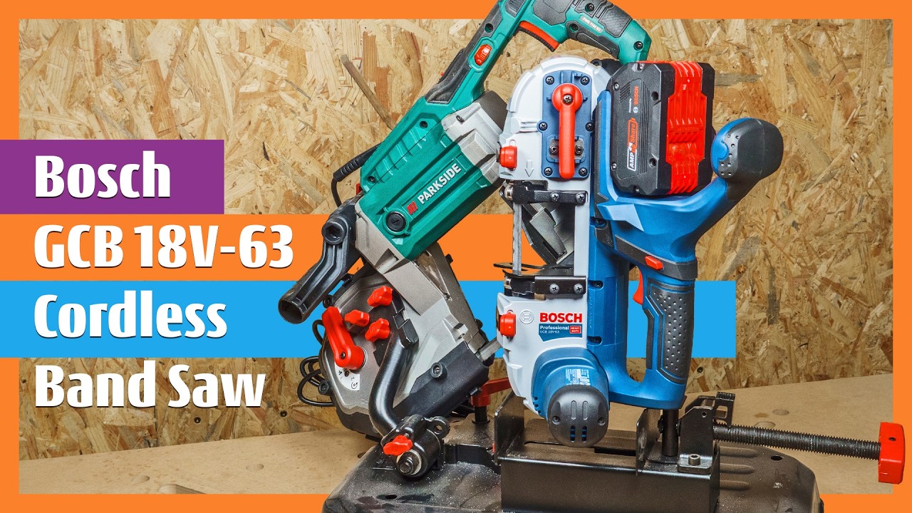 Bosch GCB 18V-63 Cordless Band Saw Comparison cutting with the