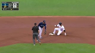 SEA@PIT: Mercer plates Harrison on a double to left