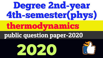 Degree 2nd year 4th semester physics public question paper 2020