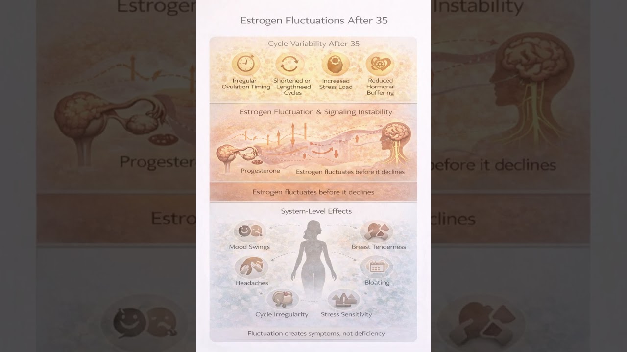 Estrogen Fluctuations After 35: Why Symptoms Feel Unpredictable