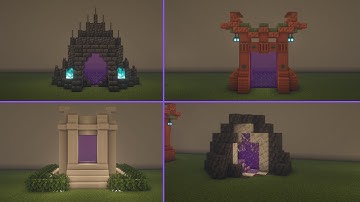 4 Easy Nether Portal Designs | Minecraft 1.17 Tutorial