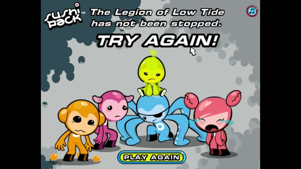 Game Over: Sushi Pack - Save Our City! (Flash)