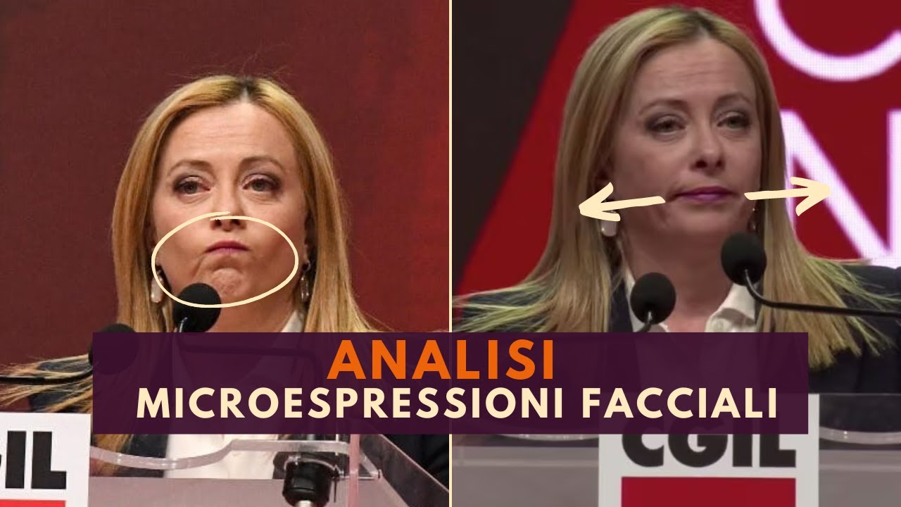 Meloni e il “Bella ciao” alla CGIL Analisi Microespresioni