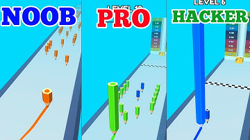NOOB VS PRO VS HACKER in Color Pencil Run
