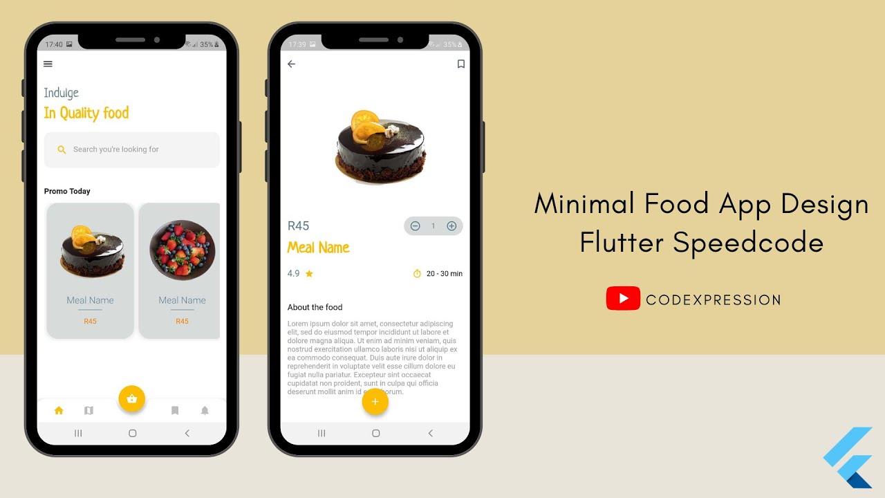 Food Ordering App Minimal Design with Flutter - YouTube