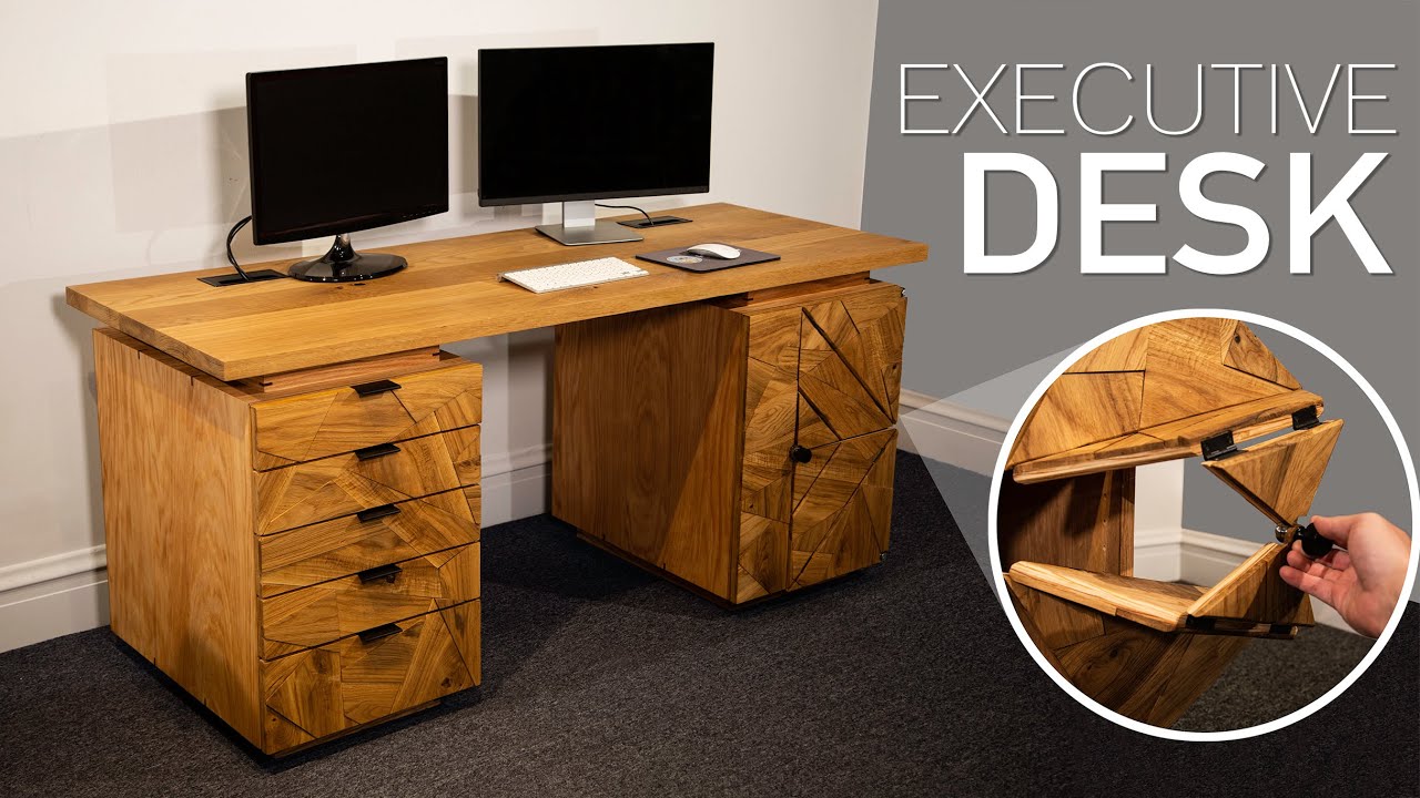 Executive Desk Build Folding Door Rocklerdeskchallenge