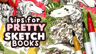 Tips for Pretty Sketchbook Spreads! // My Process (& my 2023 art resolutions)