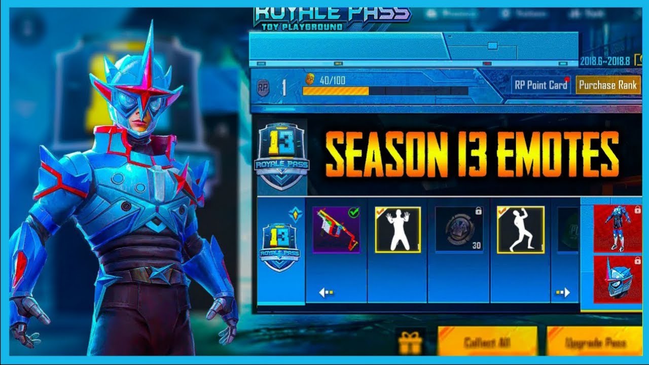 SEASON 13 & 0.18.0 UPDATE ALL EMOTES PUBG MOBILE