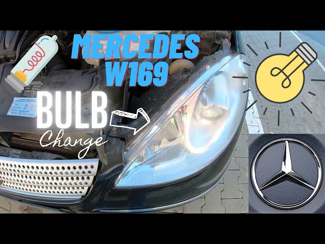 Mercedes A class W169 Change the headlight bulb ,Scheinwerferbirne