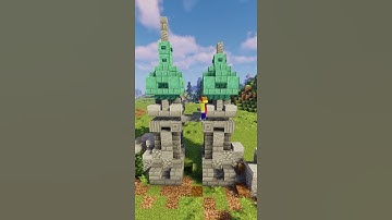 How to build a natural Wall with a Gatehouse #Short #Minecraft