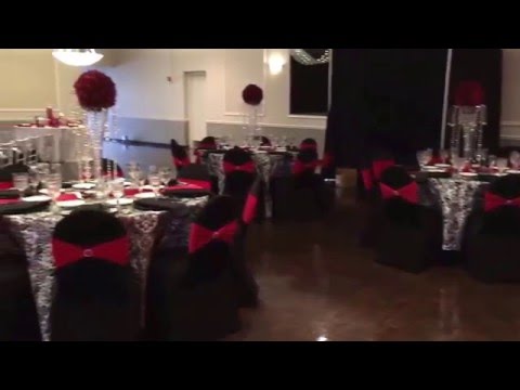 wedding-reception-at-st-demetrios-cathedral-hall-black-and-white-damask-with-red-and-silver-accents