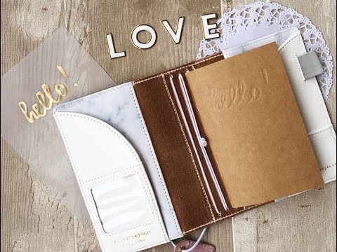 Tutorial, Traveler´s notebook, Midori tamaño Passport soft lavender suede, webster´s pages. video to gif