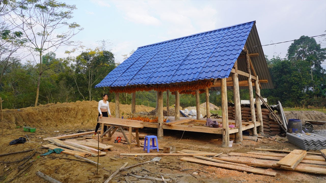 BUILD LOG CABIN TIMELAPSE 220 Days Build Wooden House, Build Wooden Floors, Walls Family Farm