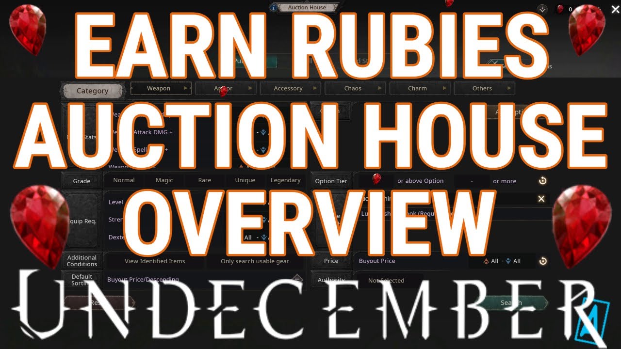 Undecember - Easy Auction House Strategy Earn Rubies Guide