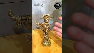 7 inches brass lord Krishna idol