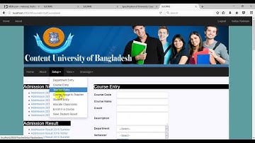 Specification of University Course and Result Management System