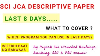 sci jca descriptive paper/sci jca descriptive paper preparation/sci jca descriptive last 8 days plan