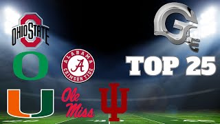 2025 Week 6 College Football Top 25 Rankings 