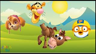 Wrong Heads With Cartoon And Real Animals Tigger, Skye, Zootopia, Toy Story Finger Family Songs
