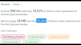 Leetcode 287. Find the Duplicate Number, Binary Search