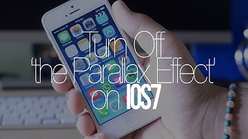 How to Turn off Parallax on iOS 7