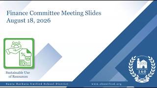 Finance Advisory Committee August 18, 2026