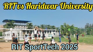 ritc Vs Hu  Exciting Volleyball Match  Rit Roorkee Vs Haridwar University