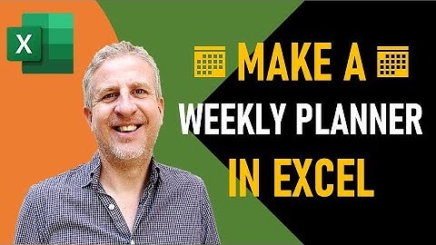 How to Make a Weekly Planner in Excel | Weekly Schedule Template