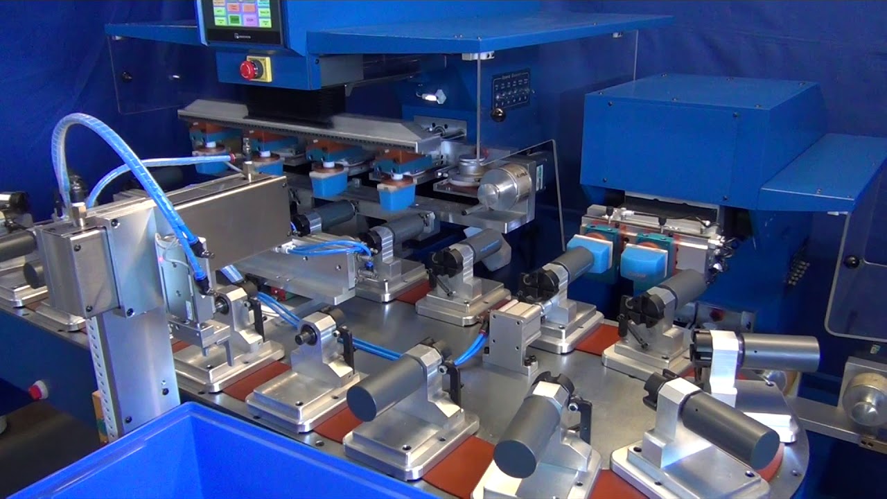 Tampondruckmaschine TIC PRL6C 177 8 VP MPC - YouTube