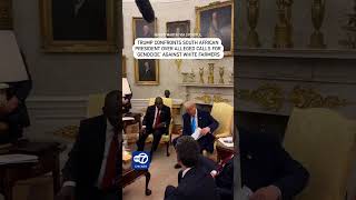 Trump confronts South Africa's president in Oval Office, shows purported evidence of genocide