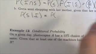 IB Conditional Probability Example 12