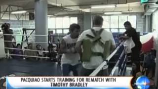 Champions: Pacquiao starts training for rematch with Timothy Bradley || Feb. 17, '14 screenshot 2