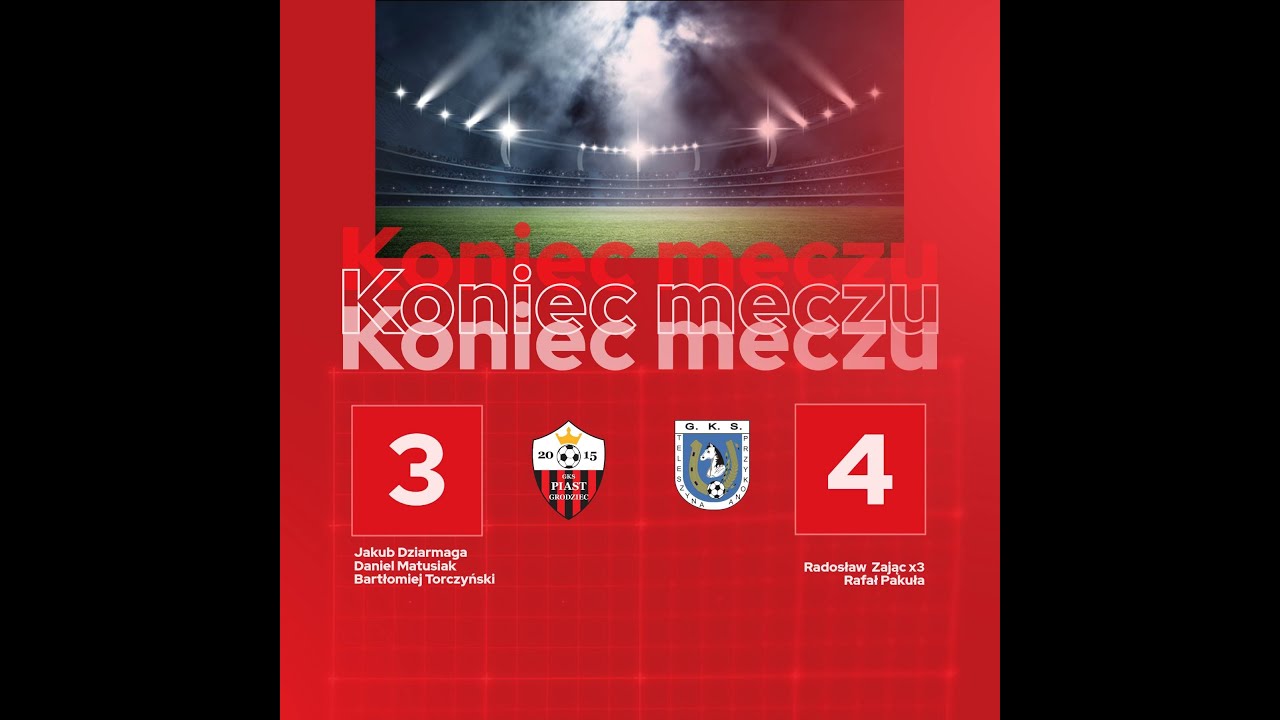 PIAST GRODZIEC 3:4 TELESZYNA PRZYKONA ( BRAMKI 15,04,2023)