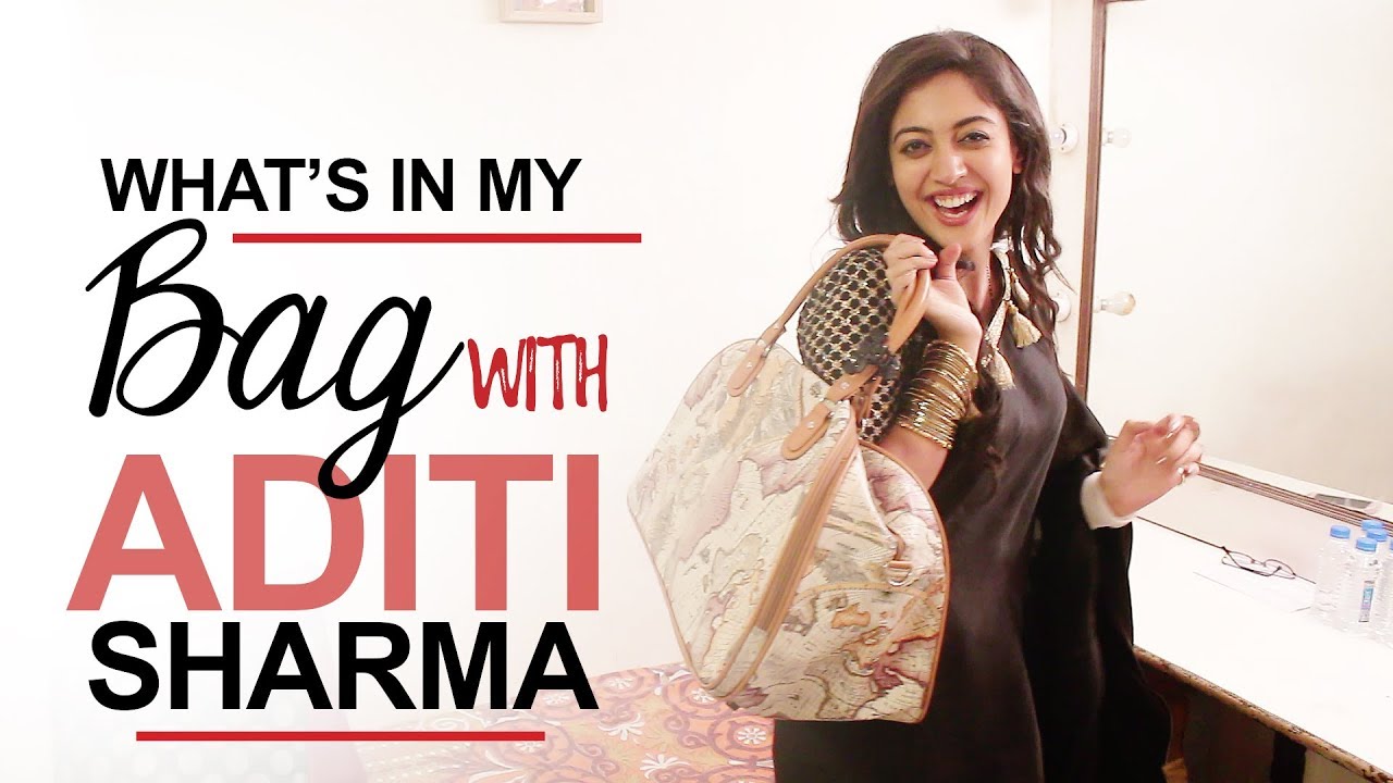 What's in my Bag with Aditi Sharma | Exclusive | Glitz Vision