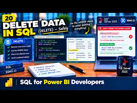 How to Delete Data in SQL (DELETE) — Safely ☑️ #Sqlsqlserver #ssms #powerbi #sql  Video 20/30
