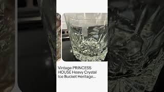 Vintage PRINCESS HOUSE Heavy  Crystal Ice Bucket Heritage Etched Pattern