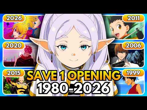 🔥 SAVE ONE ANIME OPENING: EVERY YEAR CHALLENGE! (2026 - 1980) 🎧 thumbnail