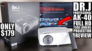 DR.J Professional AK-40 REVIEW: This Full HD Projector Is Very Bright!