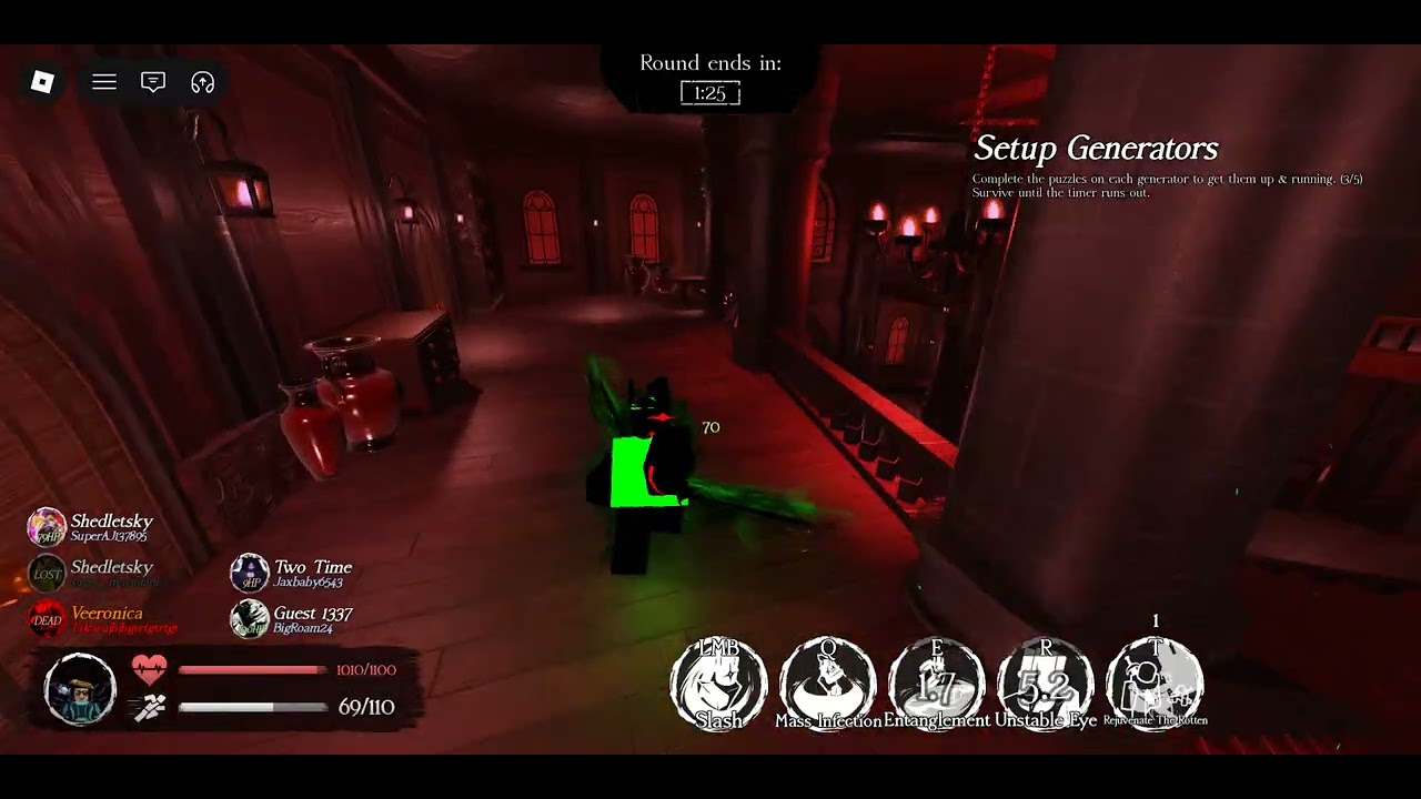 Roblox Forsaken 1x1x1x1 gameplay (got ankles broken)