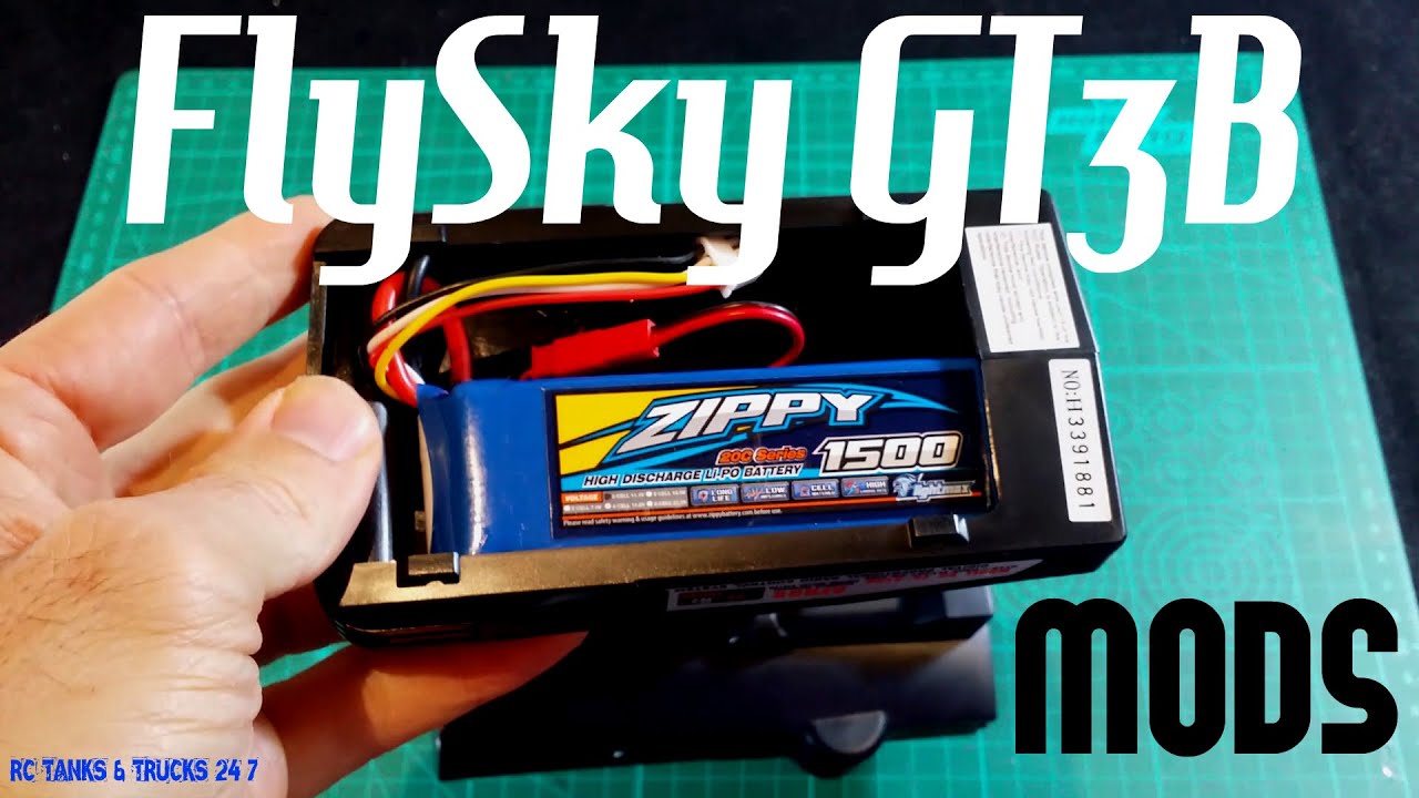 diario Tierras altas carril FlySky GT3B LiPo Battery Mod & USB Board HackTutorial - YouTube