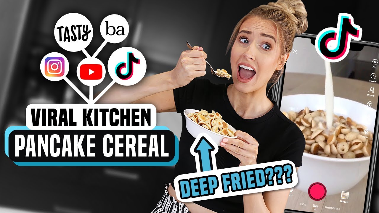 TESTING VIRAL TIK TOK PANCAKE CEREAL... can I make it BETTER???
