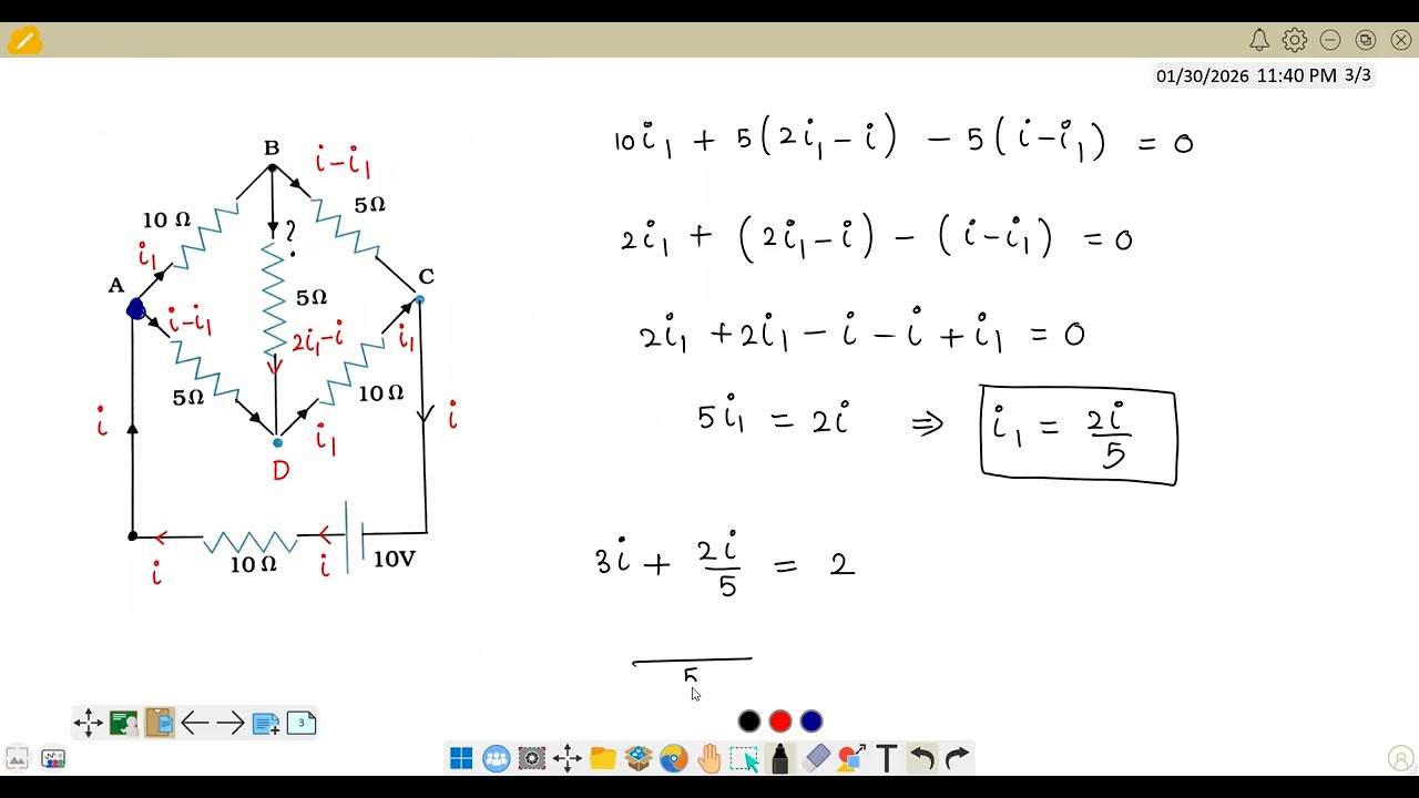 Exercise 3 7 Determine the current in each branch of the network shown in Figure 3 20