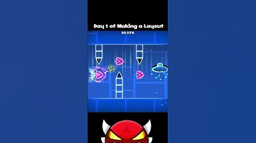 Day 1 of Making a Layout #shorts #gd #geometrydash #viral #fyp