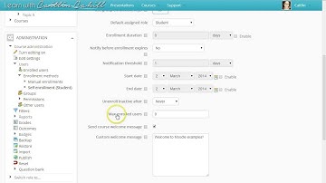 Moodle Self Enrollment