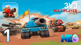 Pico Tanks: Gameplay Walkthrough Part 1 - Level 1-4 Completed! (iOS, Android)